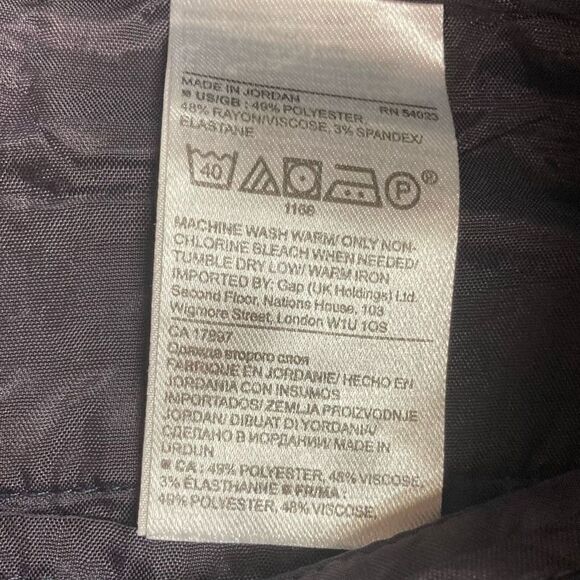 BANANA REPUBLIC Women’s Logan Crop Pants Sz 6 Pin Stripe Blue & White Ins 24.5” - Picture 8 of 12